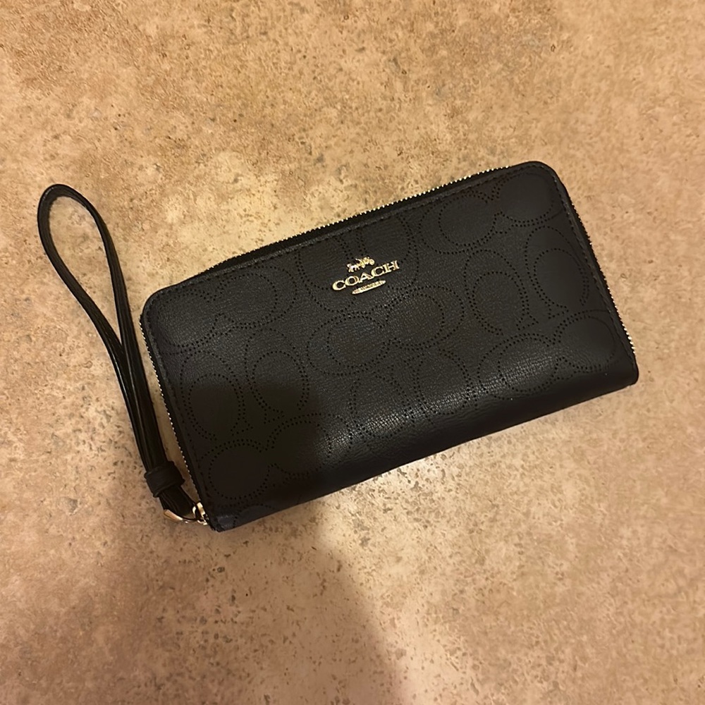 COACH Leather Wristlet